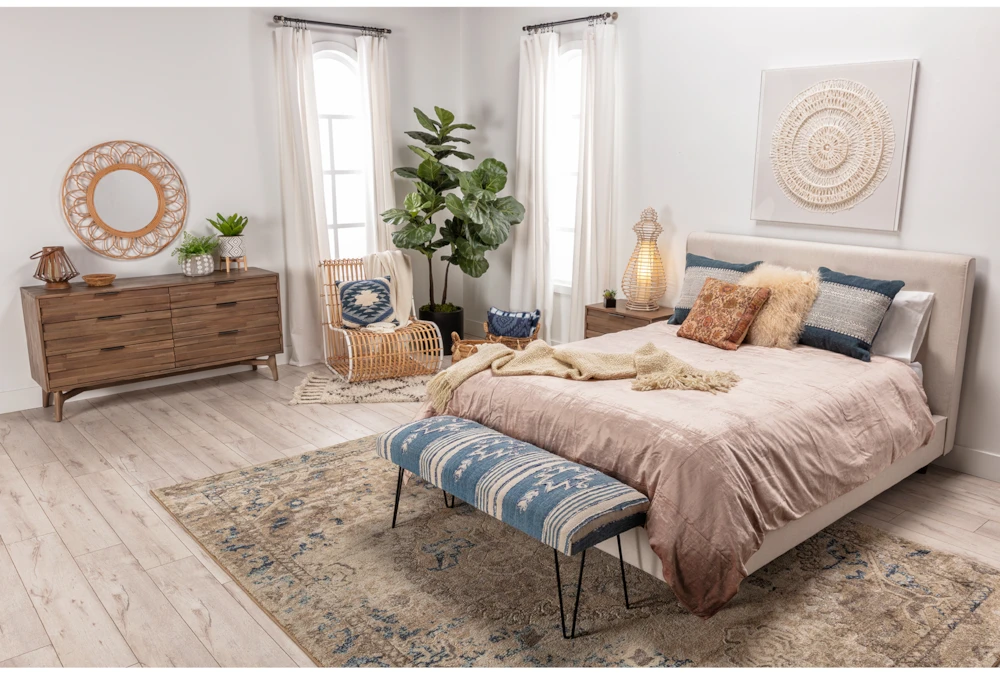 Dean Sand California King Upholstered Panel Bed - Image 9