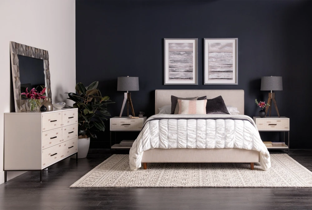 Dean Sand California King Upholstered Panel Bed - Image 5