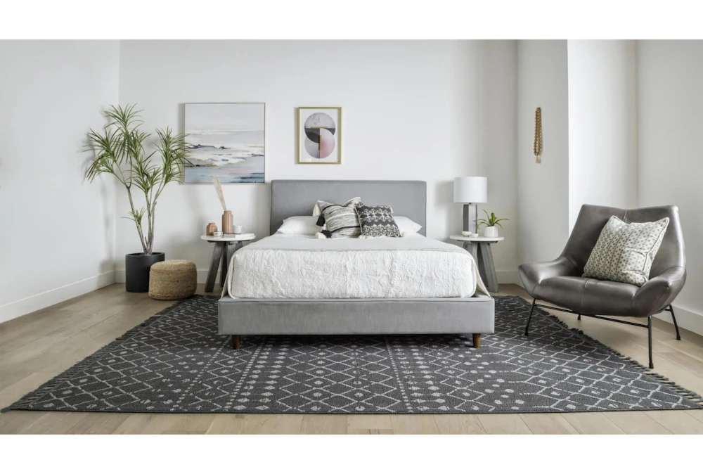 Dean Charcoal King Upholstered Panel Bed - Image 9