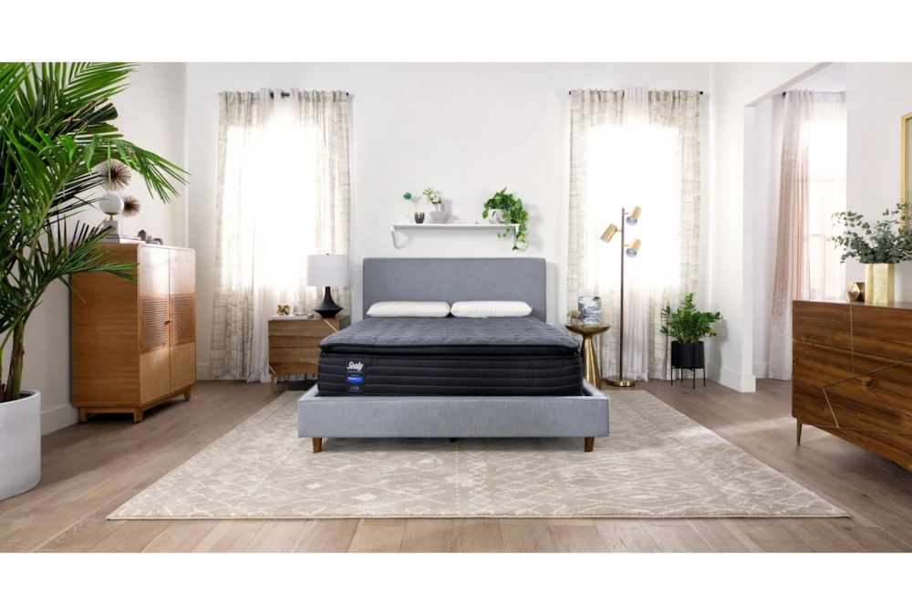 Dean Charcoal King Upholstered Panel Bed - Image 10
