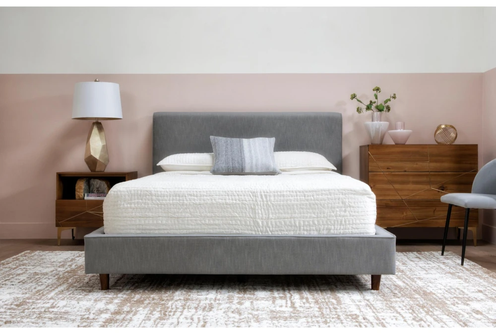 Dean Charcoal King Upholstered Panel Bed - Image 11