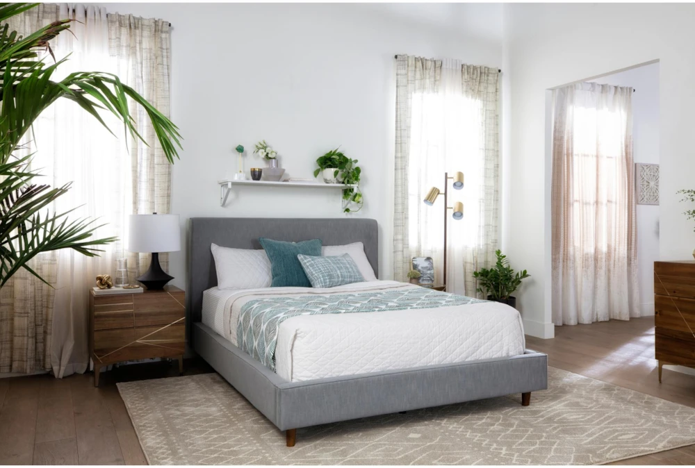 Dean Charcoal King Upholstered Panel Bed - Image 12