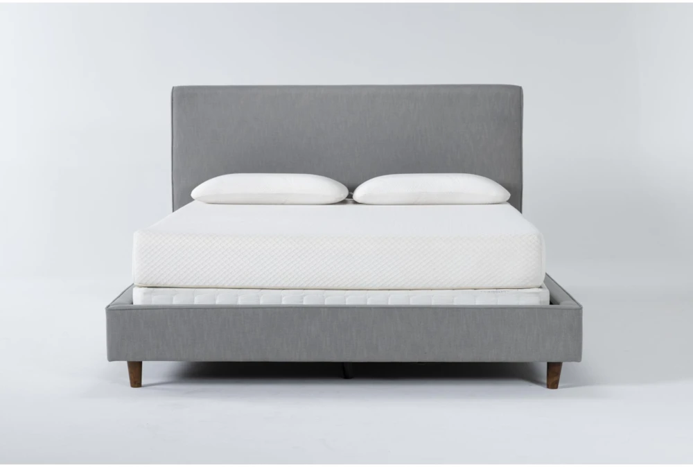 Dean Charcoal King Upholstered Panel Bed