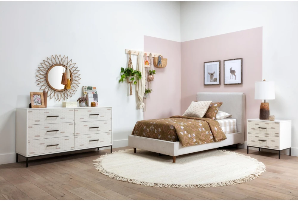 Dean Sand Full Upholstered Panel Bed - Image 9