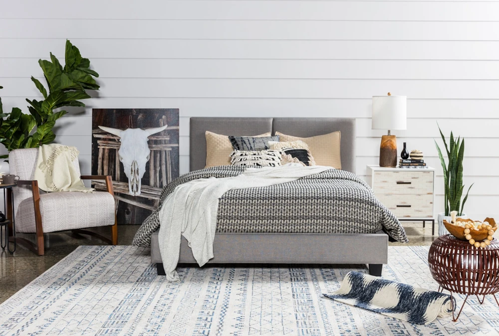 Rylee California King Upholstered Panel Bed - Image 4