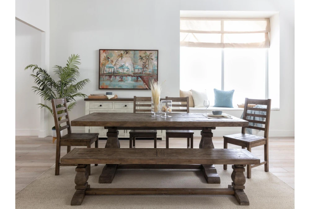 Caden 84" Dining With Bench + Side Chair Set For 6 - Image 5