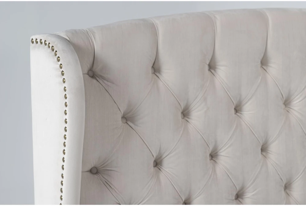 Mariah California King Velvet Upholstered Panel Bed - Image 5