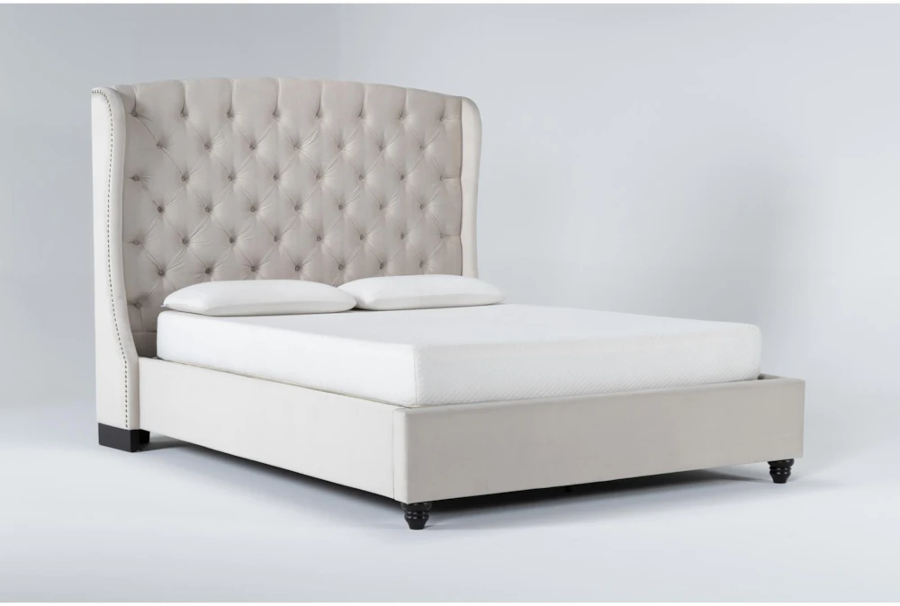 Mariah King Velvet Upholstered Panel Bed - Image 2