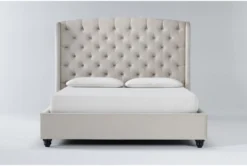 Mariah King Velvet Upholstered Panel Bed
