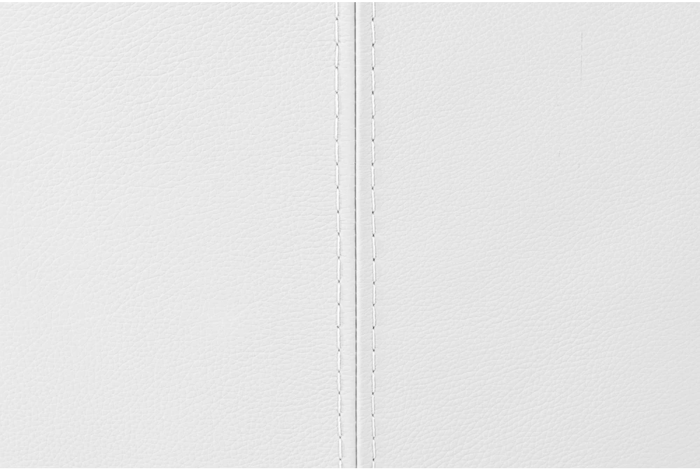 Amala White Leather Ottoman - Image 9