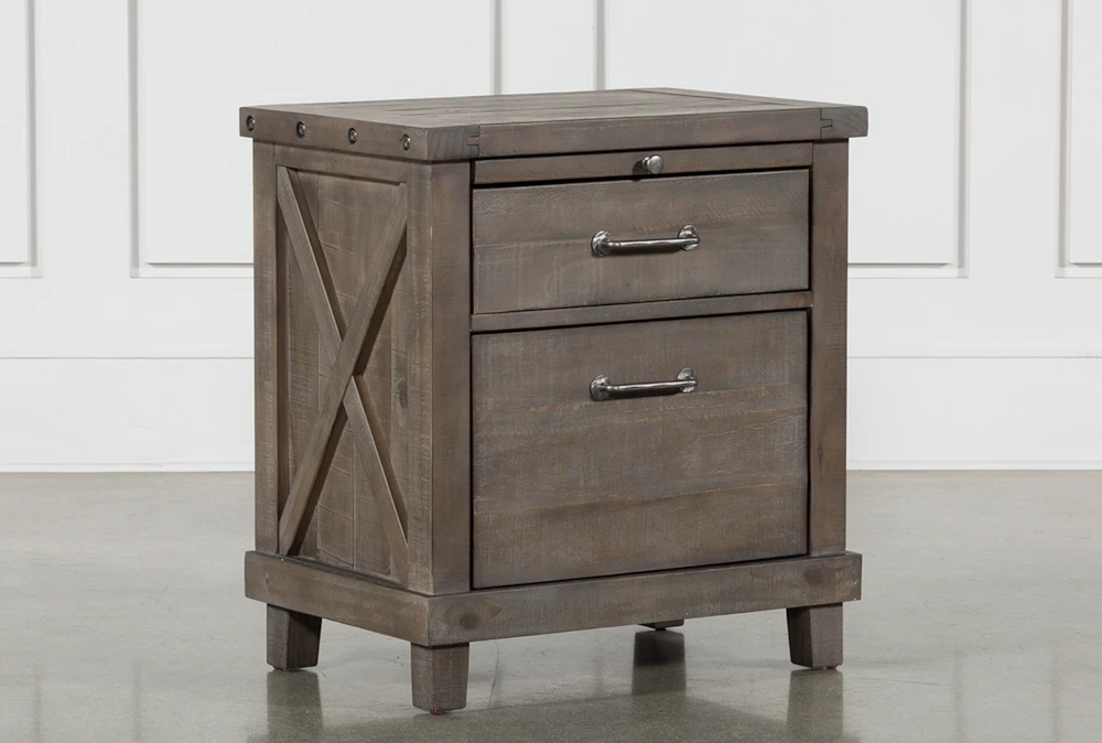 Jaxon Grey 28" 2 Drawer Nightstand - Image 2