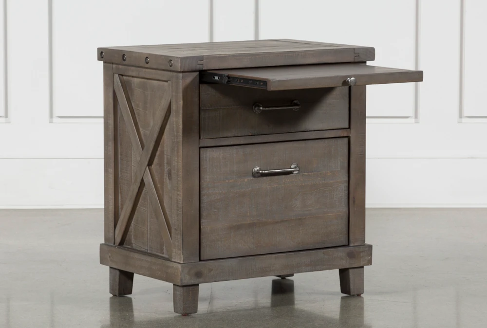 Jaxon Grey 28" 2 Drawer Nightstand - Image 3