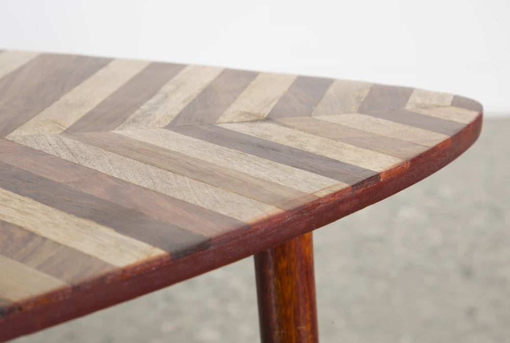 Wooden Triangle Accent Table - Image 4