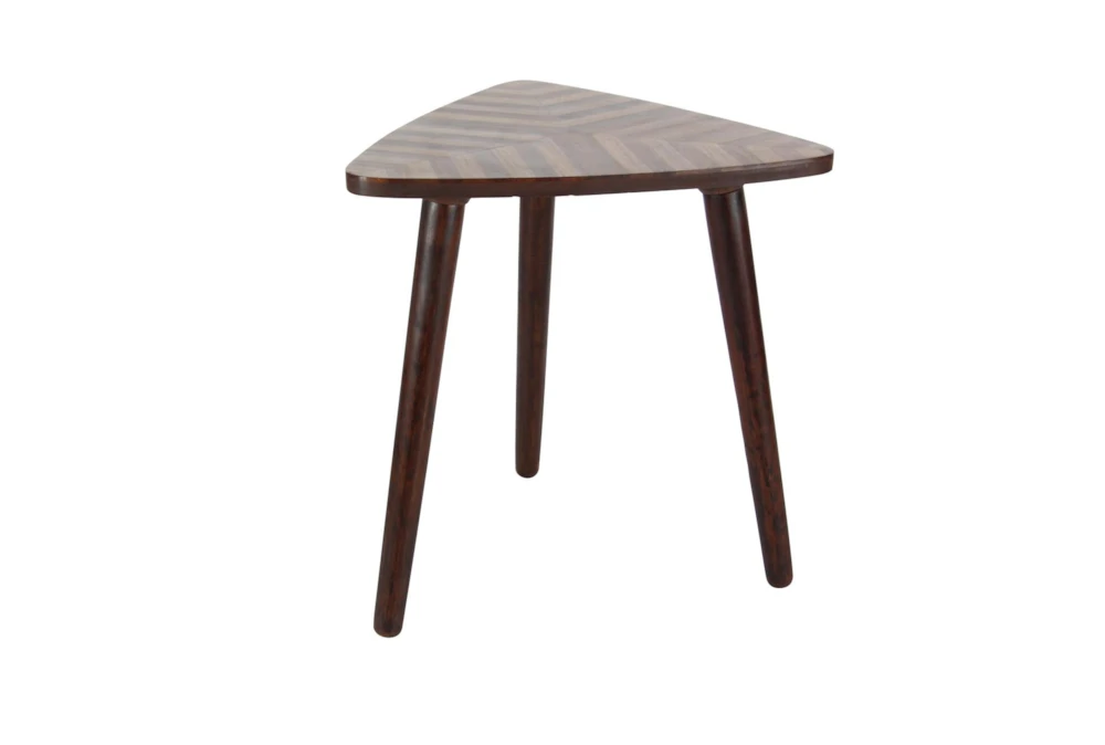 Wooden Triangle Accent Table - Image 3