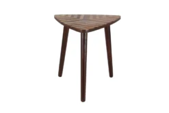 Wooden Triangle Accent Table