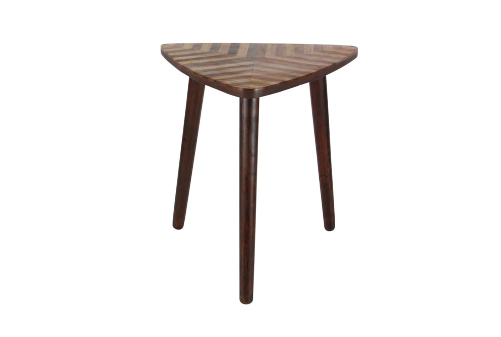 Wooden Triangle Accent Table