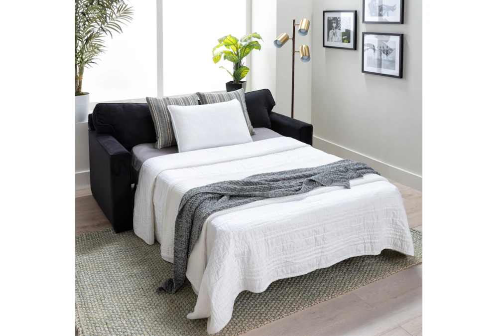 Silas III Memory Foam 72" Velvet Full Sleeper - Image 8