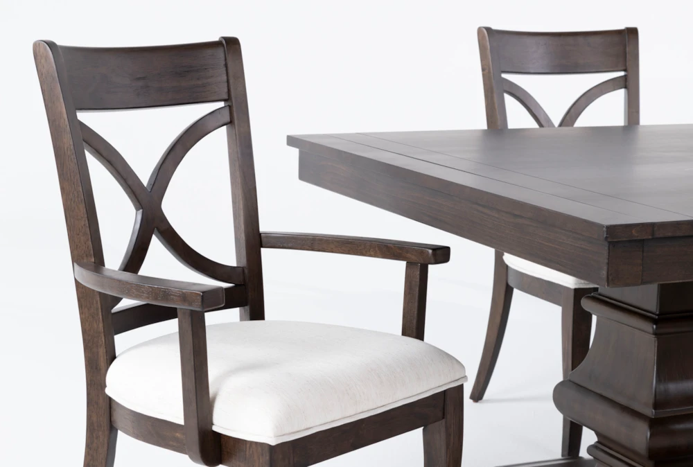 Sorensen 86-114" Extension Pedestal Dining With Side Chair + Arm Chair Set For 6 - Image 2