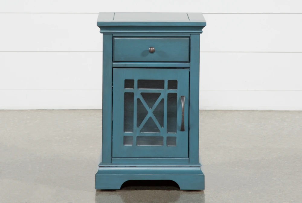 Belle Blue Chairside Table - Image 2