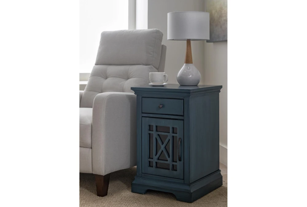 Belle Blue Chairside Table - Image 9