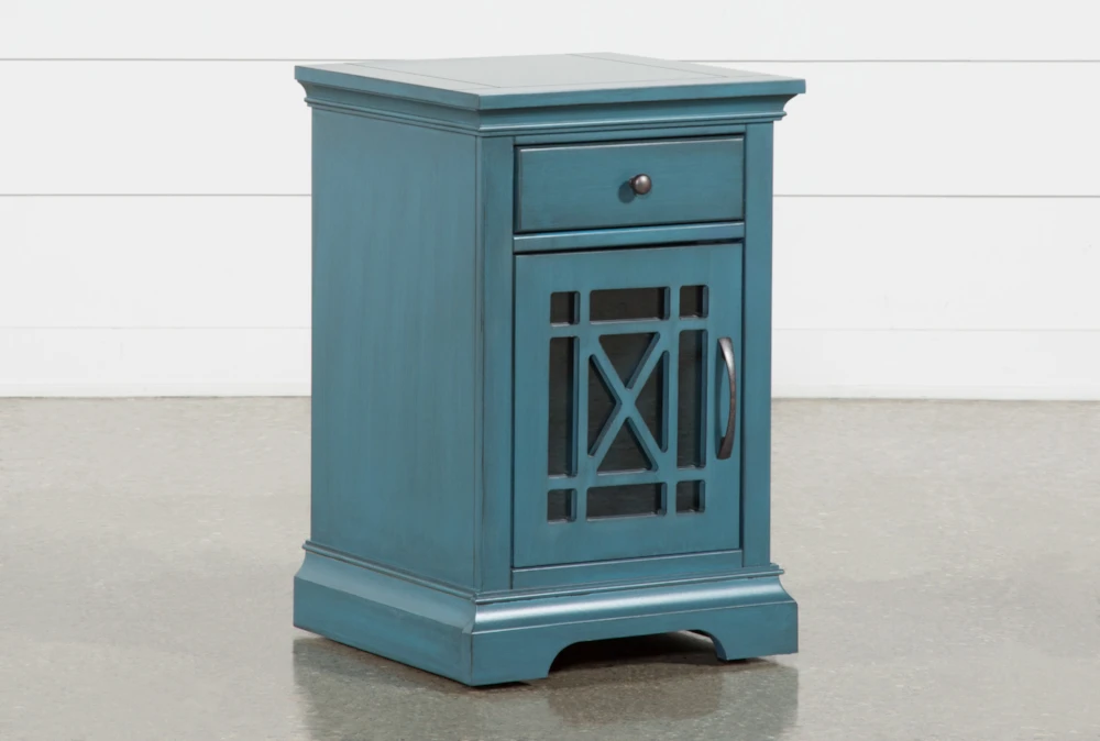 Belle Blue Chairside Table