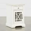 Belle White Chairside Table