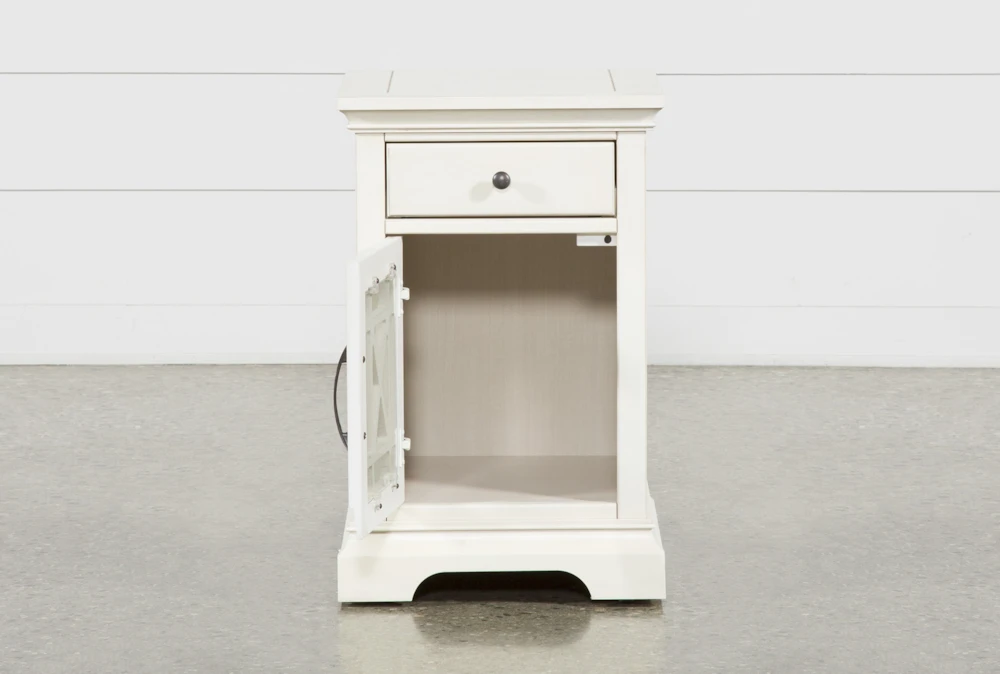 Belle White Chairside Table - Image 4