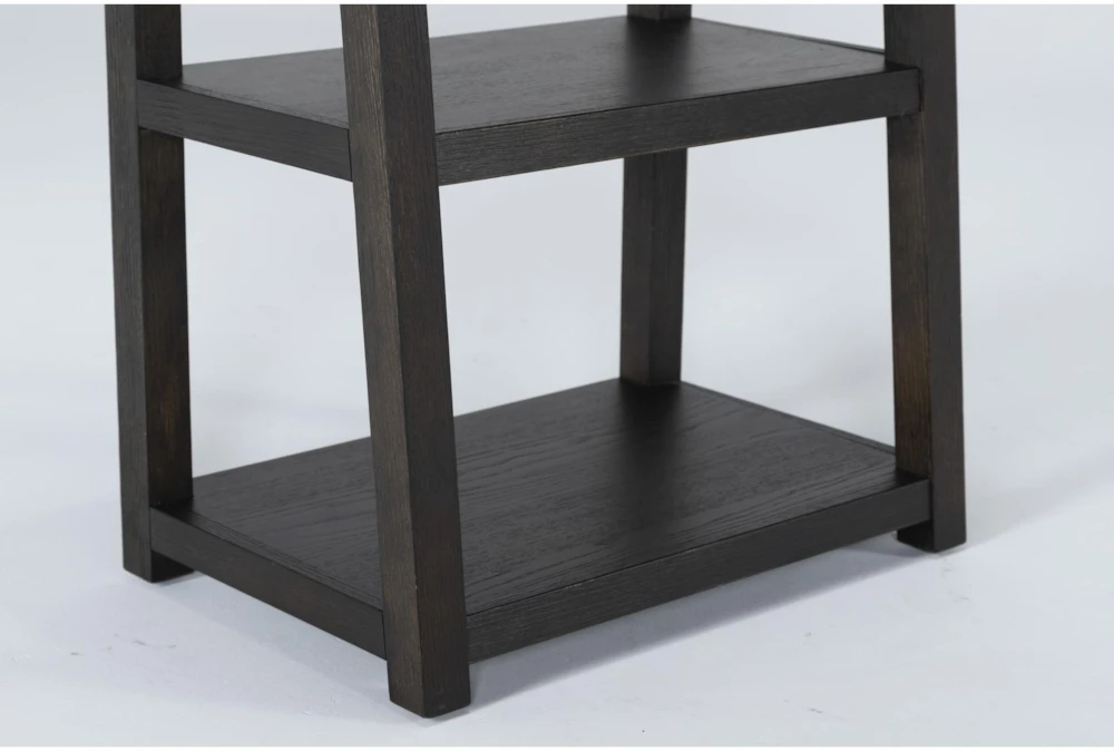 Pierce Espresso 72" Leaning Bookcase - Image 4