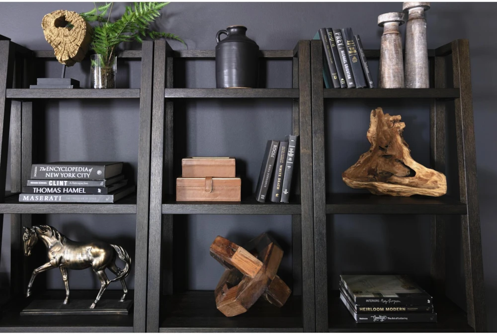 Pierce Espresso 72" Leaning Bookcase - Image 8