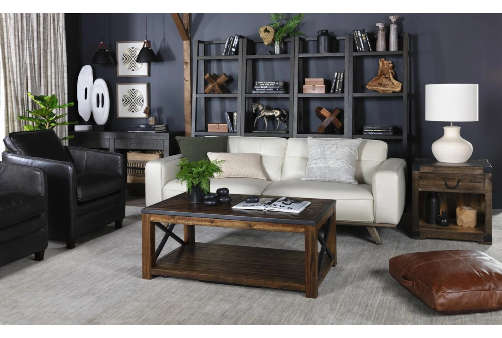 Pierce Espresso 72" Leaning Bookcase - Image 9