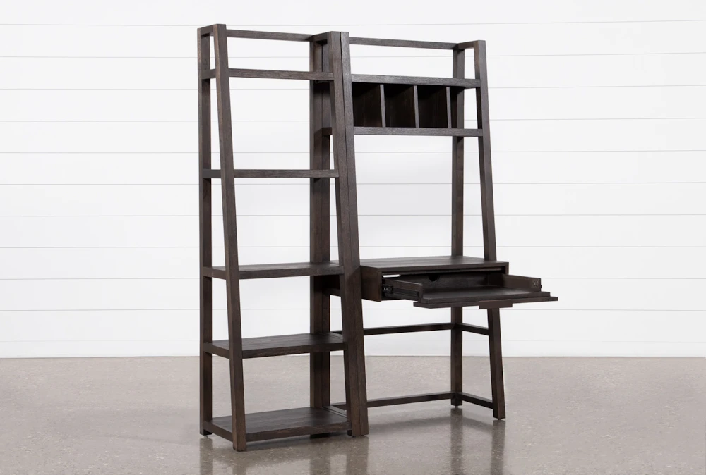 Pierce Espresso 2 Piece Wall 56" Desk - Image 4