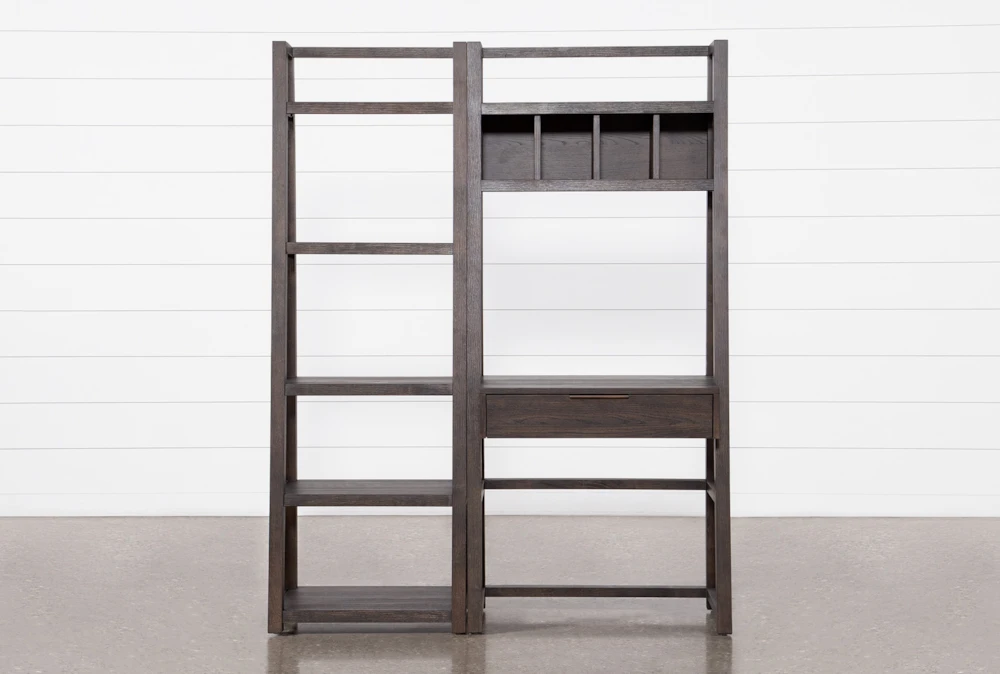 Pierce Espresso 2 Piece Wall 56" Desk - Image 2