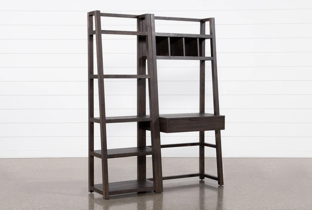 Pierce Espresso 2 Piece Wall 56" Desk