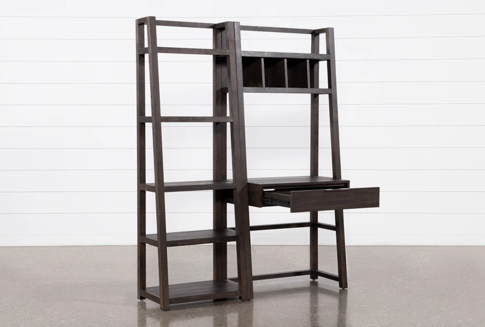 Pierce Espresso 2 Piece Wall 56" Desk - Image 3