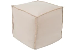 Pouf-Blue Blanket Stitch