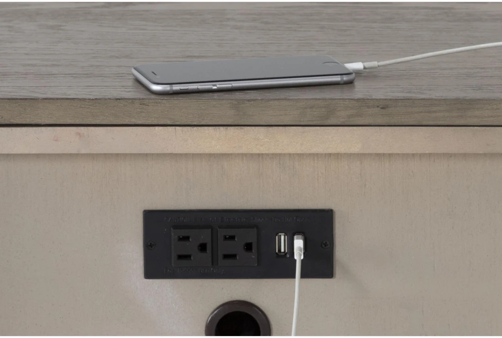 Pierce Natural 1-Drawer 29" Nightstand With USB And Power Outlets - Image 6