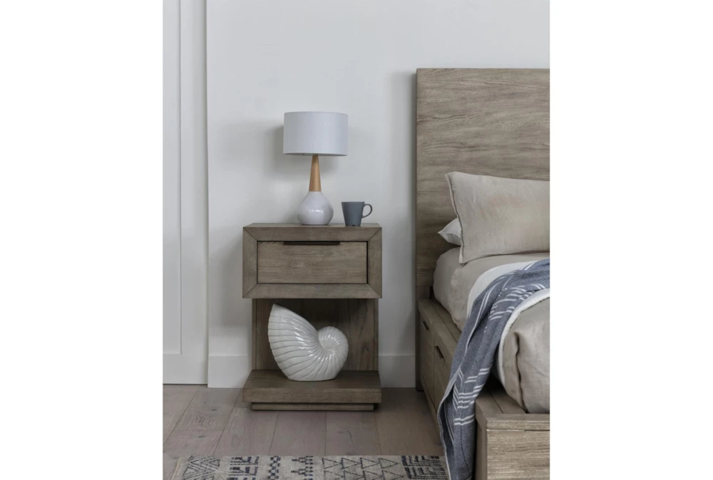 Pierce Natural 1-Drawer 29" Nightstand With USB And Power Outlets - Image 8