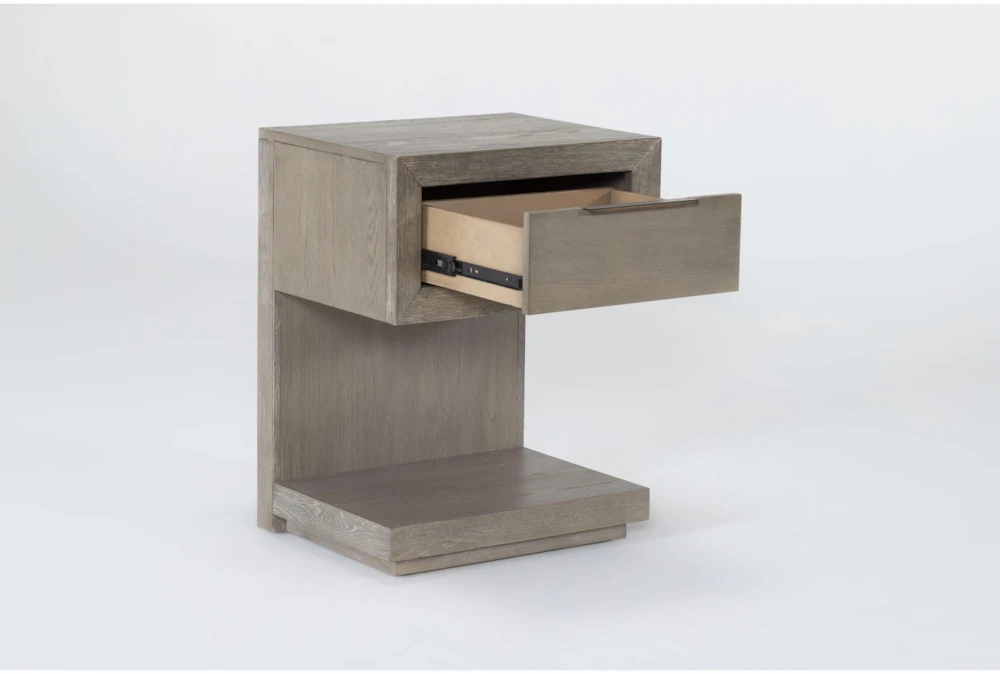 Pierce Natural 1-Drawer 29" Nightstand With USB And Power Outlets - Image 3