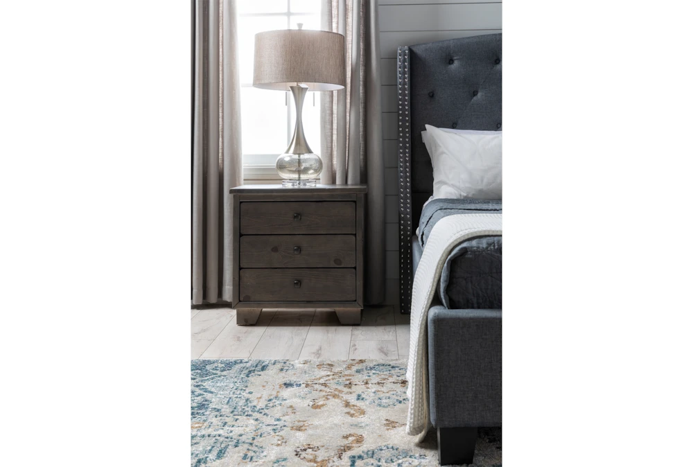 Farrah II Grey Queen Upholstered Panel Bed - Image 7