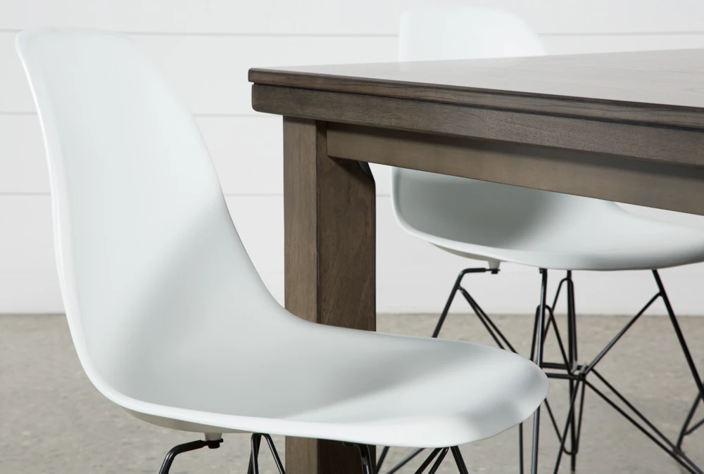 Ashford II 66" Dining With Bench + Alexa White Chair Set For 6 - Image 3