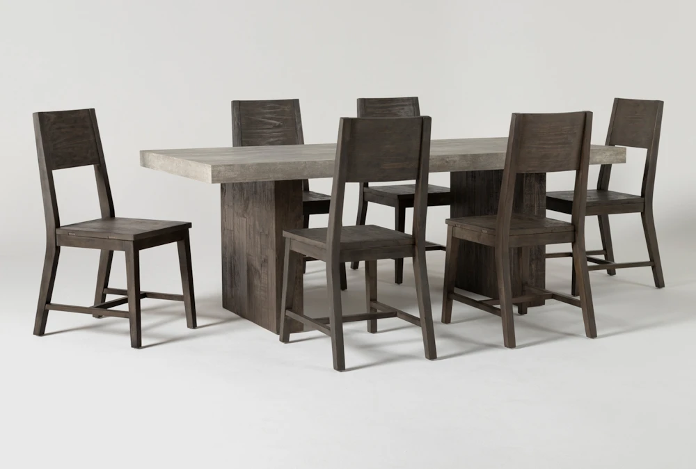 Titan 82" Dining With Side Chair Set For 6 - Image 2