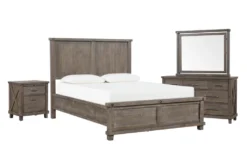 Jaxon Grey California King Panel 4 Piece Bedroom Set