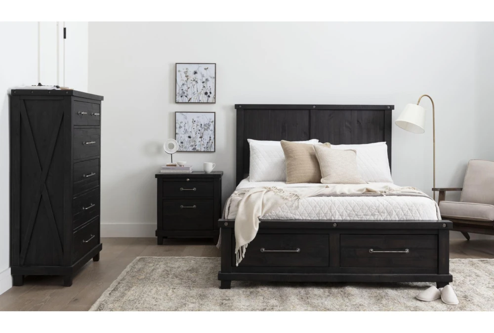 Jaxon Espresso Queen Panel 3 Piece Bedroom Set - Image 2