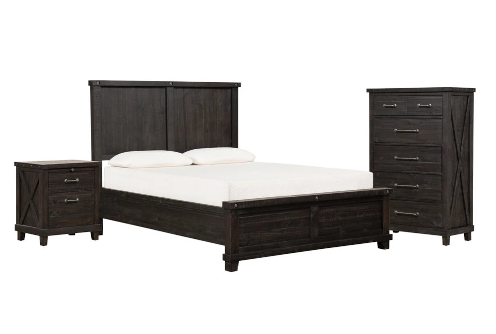 Jaxon Espresso Queen Panel 3 Piece Bedroom Set