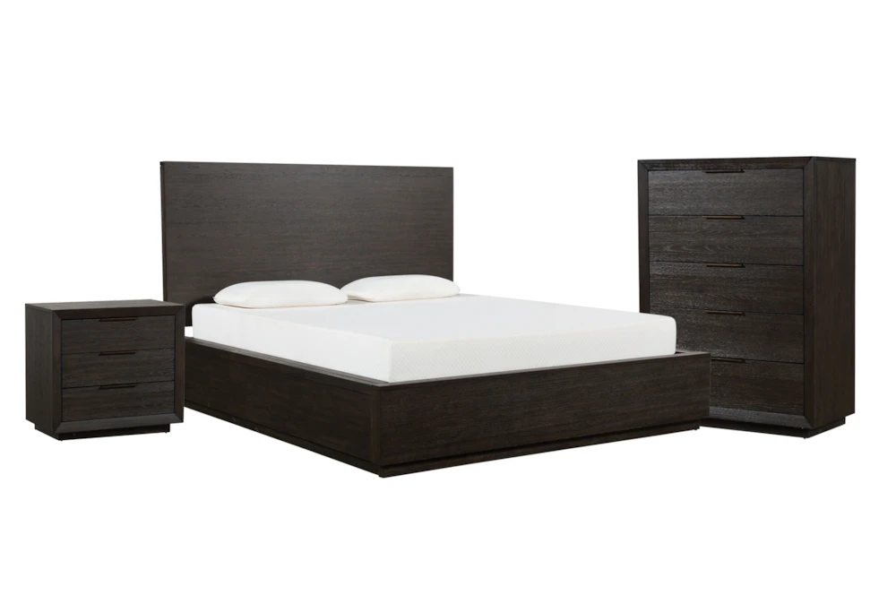 Pierce Espresso Queen Panel 3 Piece Bedroom Set