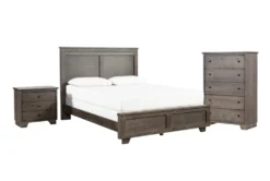 Marco Charcoal King 3 Piece Bedroom Set