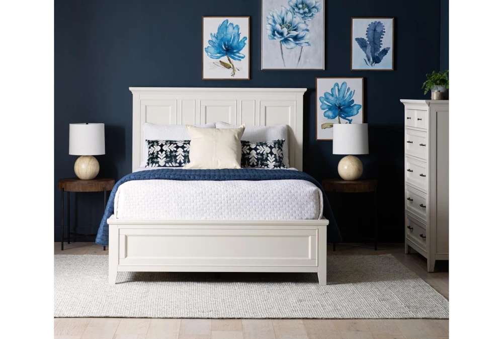Presby White Queen Panel Bed With Storage - Image 8