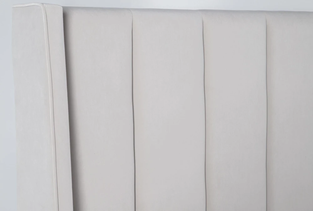 Topanga Grey California King Velvet Upholstered Panel Bed - Image 3