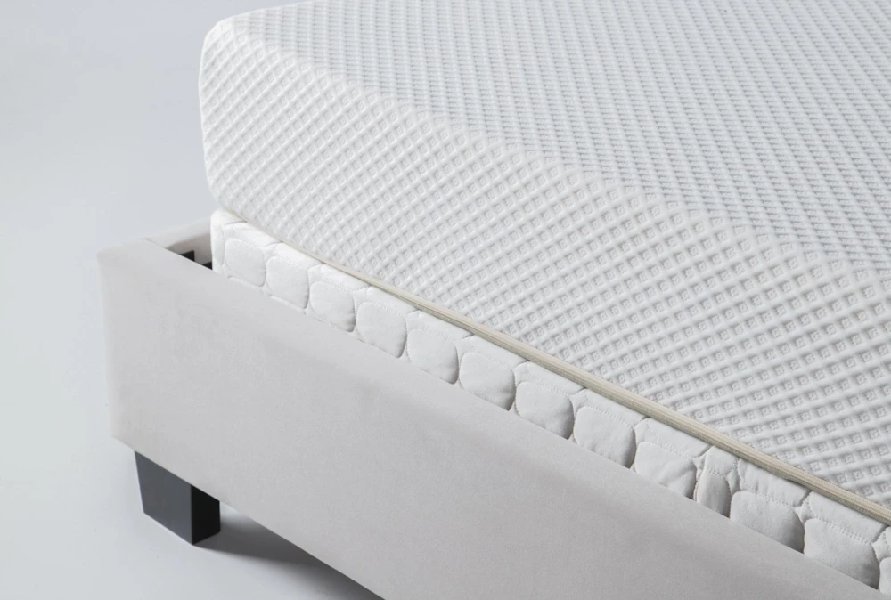 Topanga Grey Queen Velvet Upholstered Panel Bed - Image 2