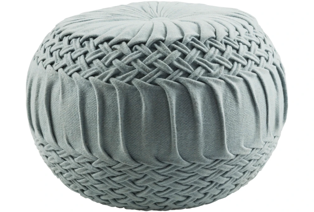 Pouf-Denim Knitted Round